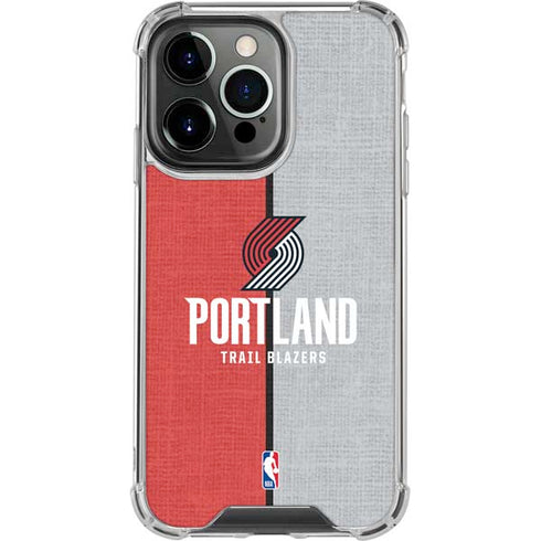 NBA Portland Trail Blazers Canvas iPhone 15 Pro Clear Case